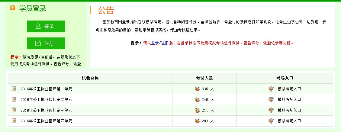 公衛(wèi)執(zhí)業(yè)醫(yī)師考試模擬題仿真練習(xí)