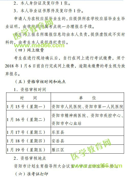 2018年四川省資陽(yáng)市護(hù)士資格考試報(bào)名|現(xiàn)場(chǎng)審核時(shí)間