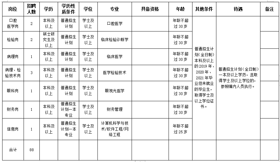 2020保山市第二人民醫(yī)院（云南省）招聘醫(yī)療工作人員崗位計劃表2