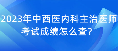 2023年中西醫(yī)內(nèi)科主治醫(yī)師考試成績怎么查？