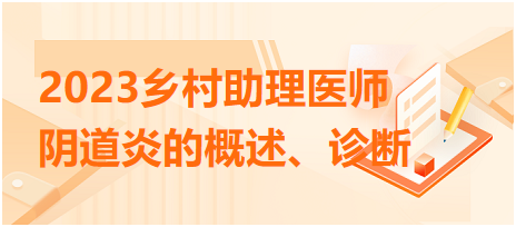 2023鄉(xiāng)村助理醫(yī)師陰道炎的概述、診斷