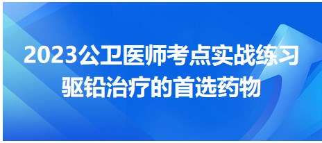 2023公衛(wèi)醫(yī)師考點實戰(zhàn)練習-驅鉛治療首選藥物