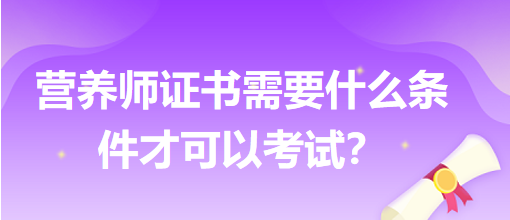 營養(yǎng)師證書需要什么條件才可以考試？