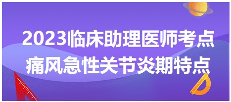 痛風急性關節(jié)炎期特點